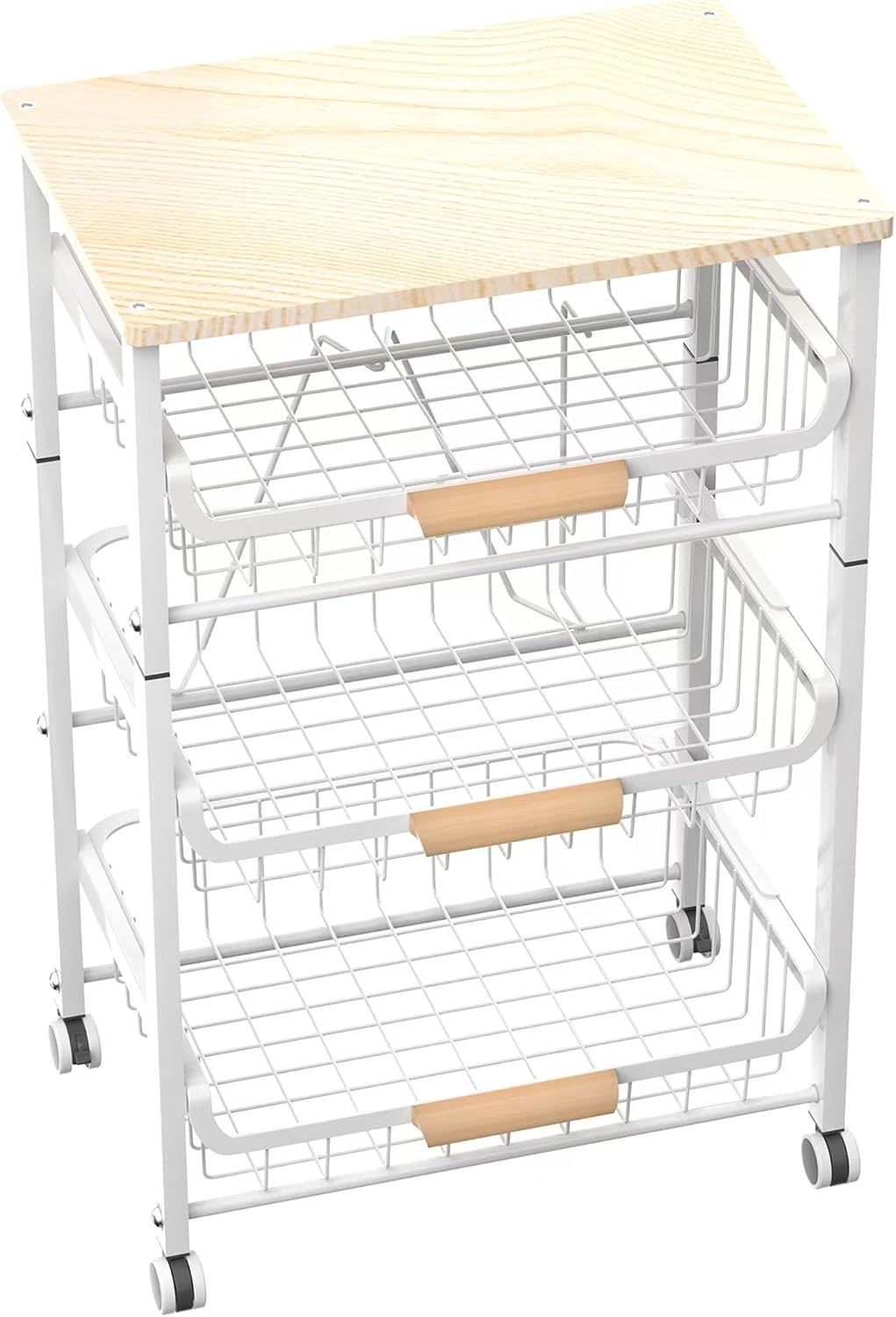 Food Storage In The Kitchen - 4-Layer Stackable Kitchen Storage Basket, Pull-Out