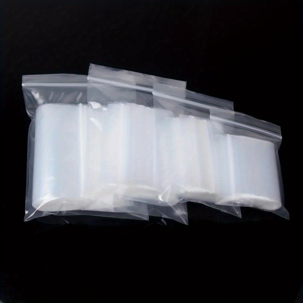 Food Storage Ziploc Bags - 100pcs, Thick Clear Zip Lock Ziplock