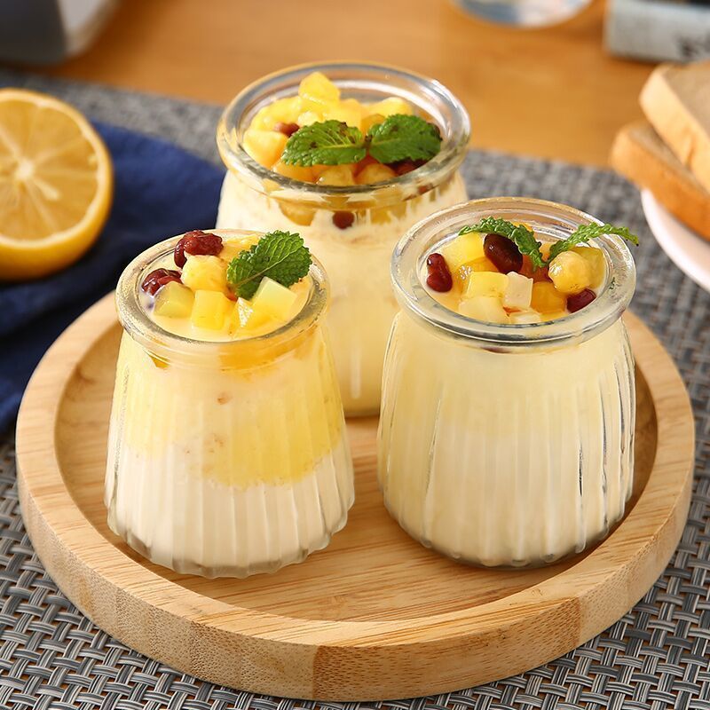Food Storage Yogurt - 5pc Yogurt Pudding Glass Jar With