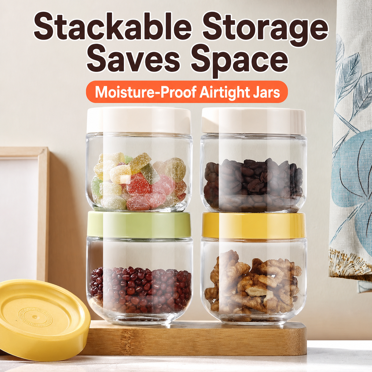 Food Storage Yogurt - 300ml Glass Storage Jar Containers with