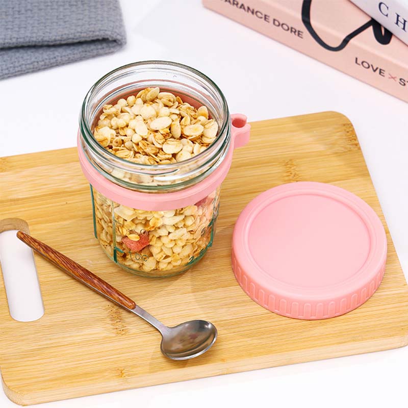 Food Storage Yogurt - Overnight Oats Container with Lid and