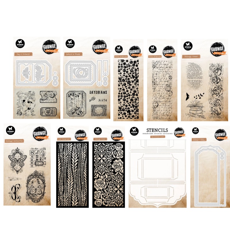 Food Storage Label - Tag Envelope Grunge Collection Vintage Roses