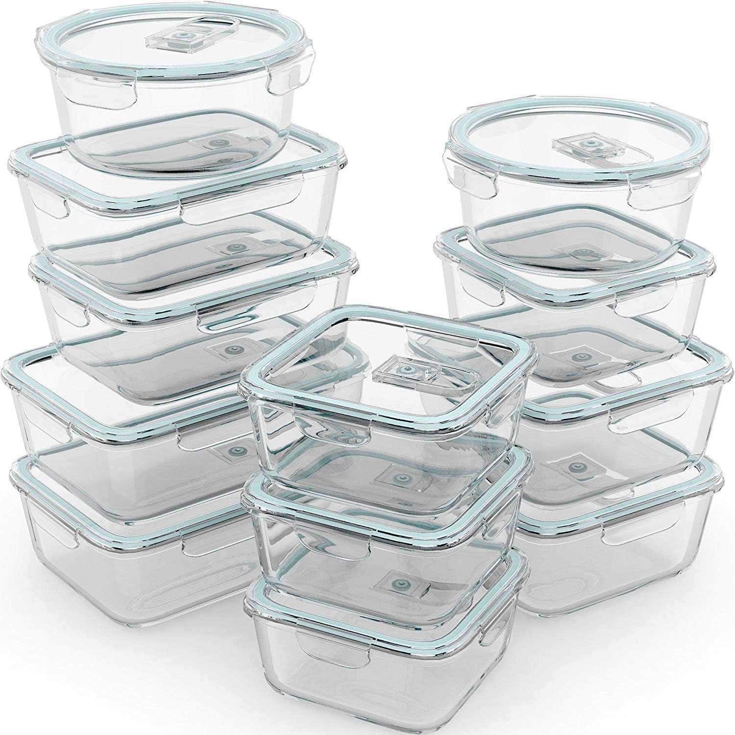 Food Storage Airtight - 24 Pc Airtight Glass Food Storage