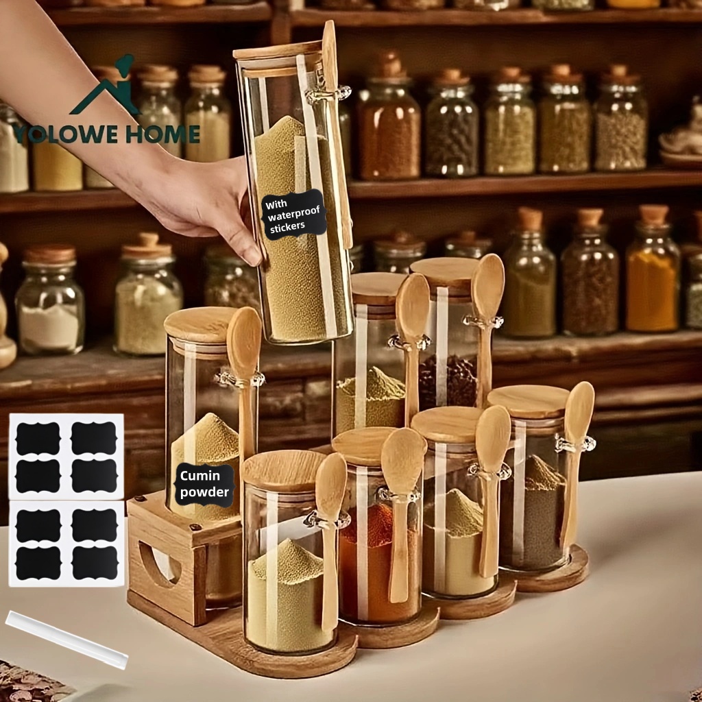 Food Storage Label - 8-Piece Glass Storage Container Set with