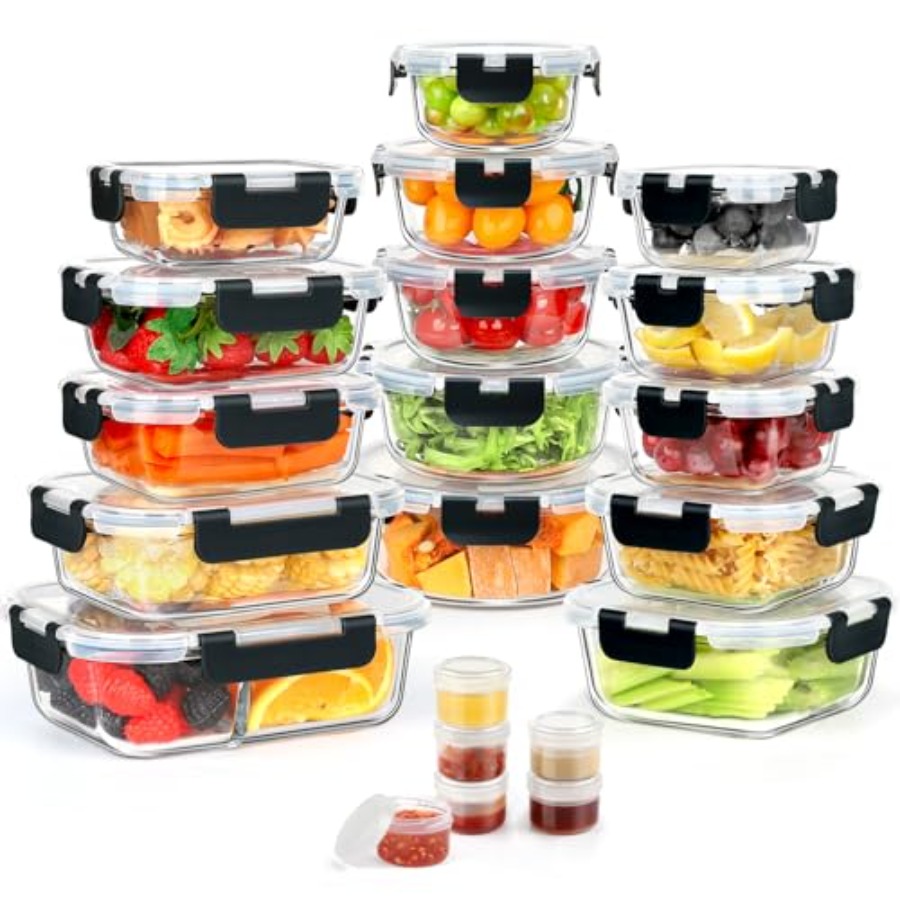 Food Storage Lidl - 42pcs Glass Food Storage Containers with
