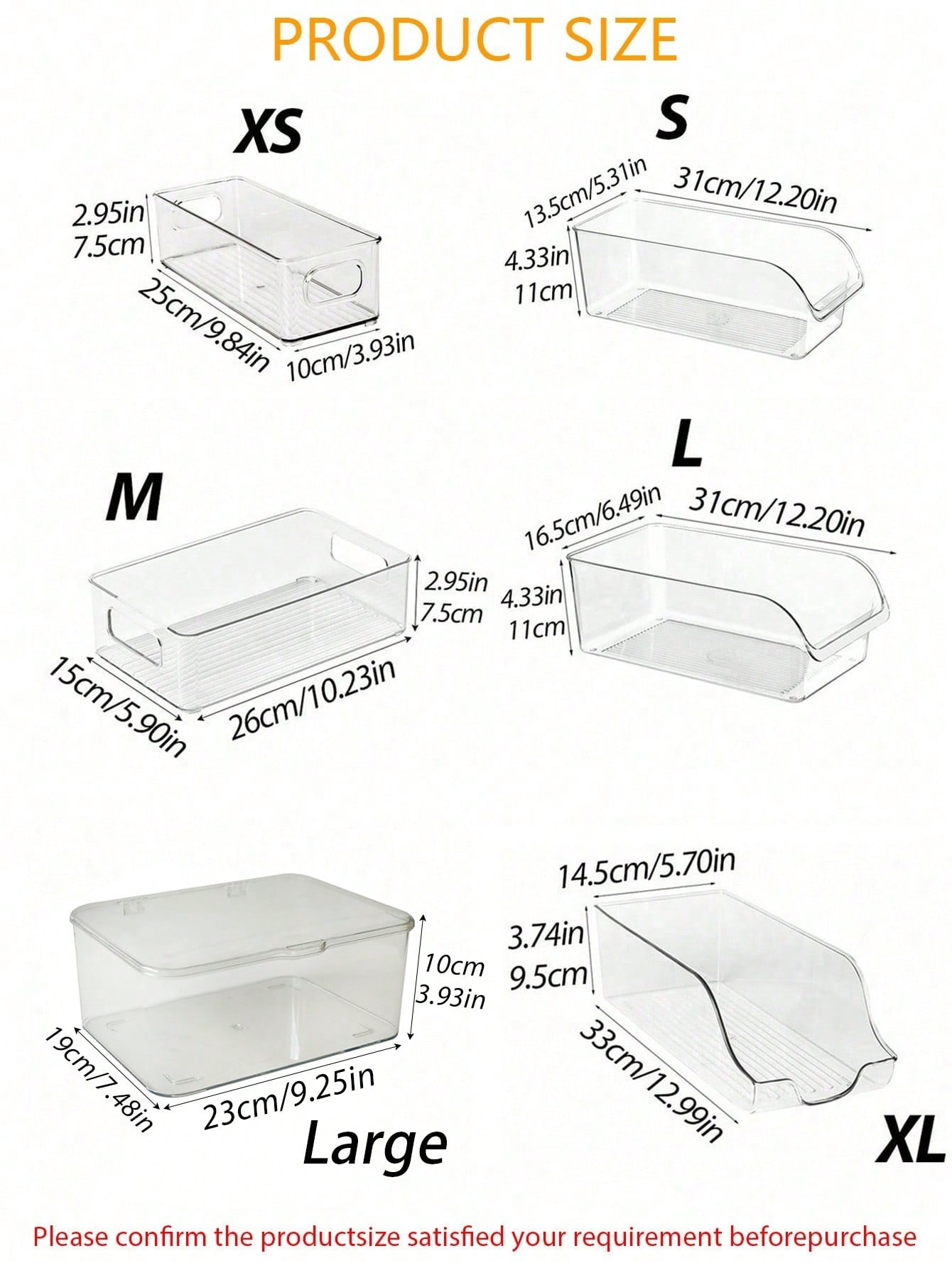 1pc/2sets Transparent Durable  - Stackable Pantry Bin avis et prix