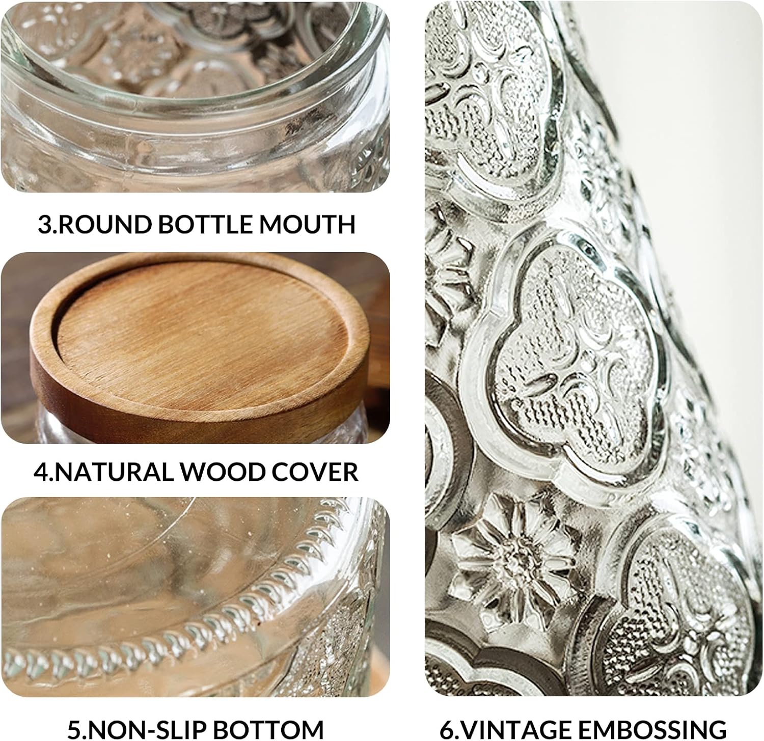 35oz/1000ml Glass Storage Jars - Food Storage Airtight avis et prix