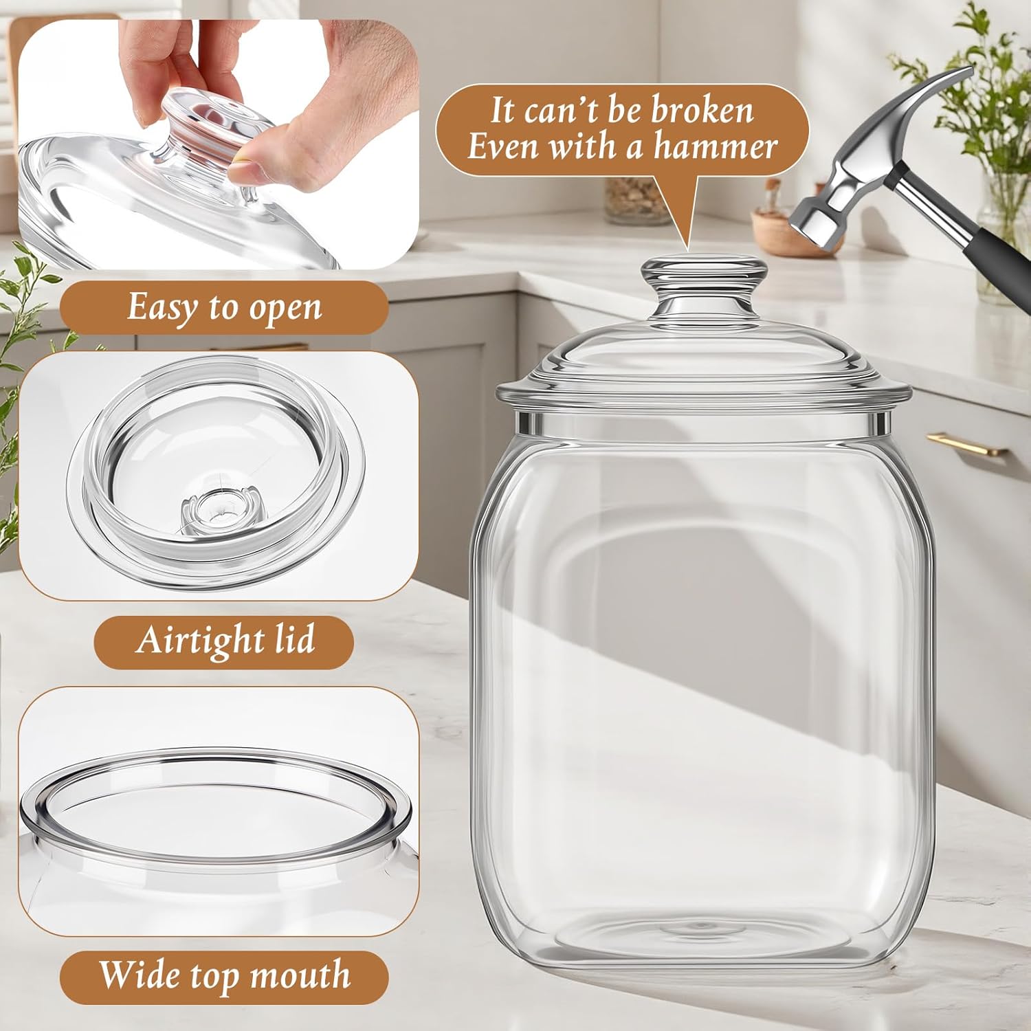 2 Pack Acrylic Cookie Candy Ja - Food Storage Airtight avis et prix