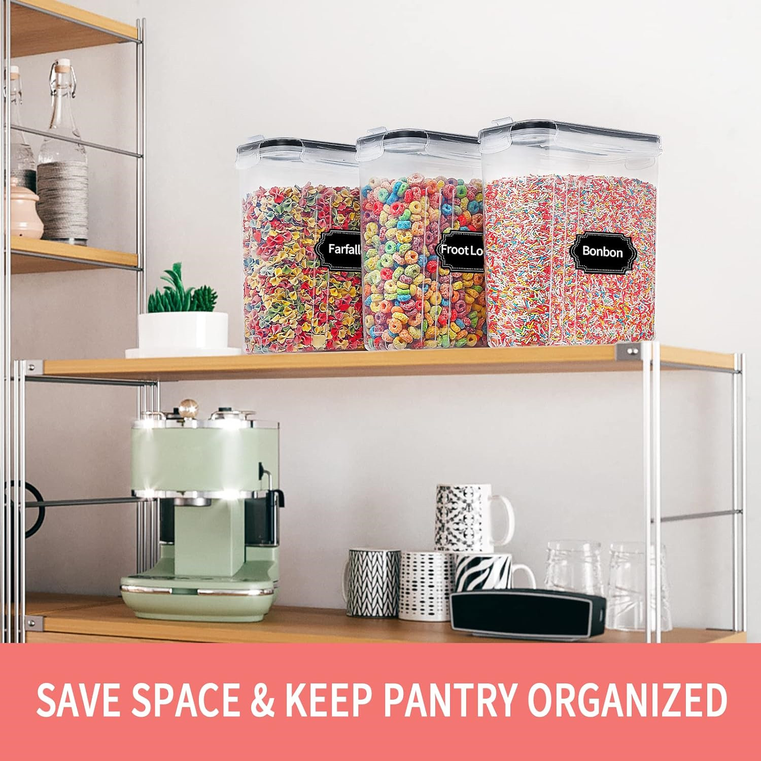 2.5L Cereal Storage Containers - Food Storage Label avis et prix