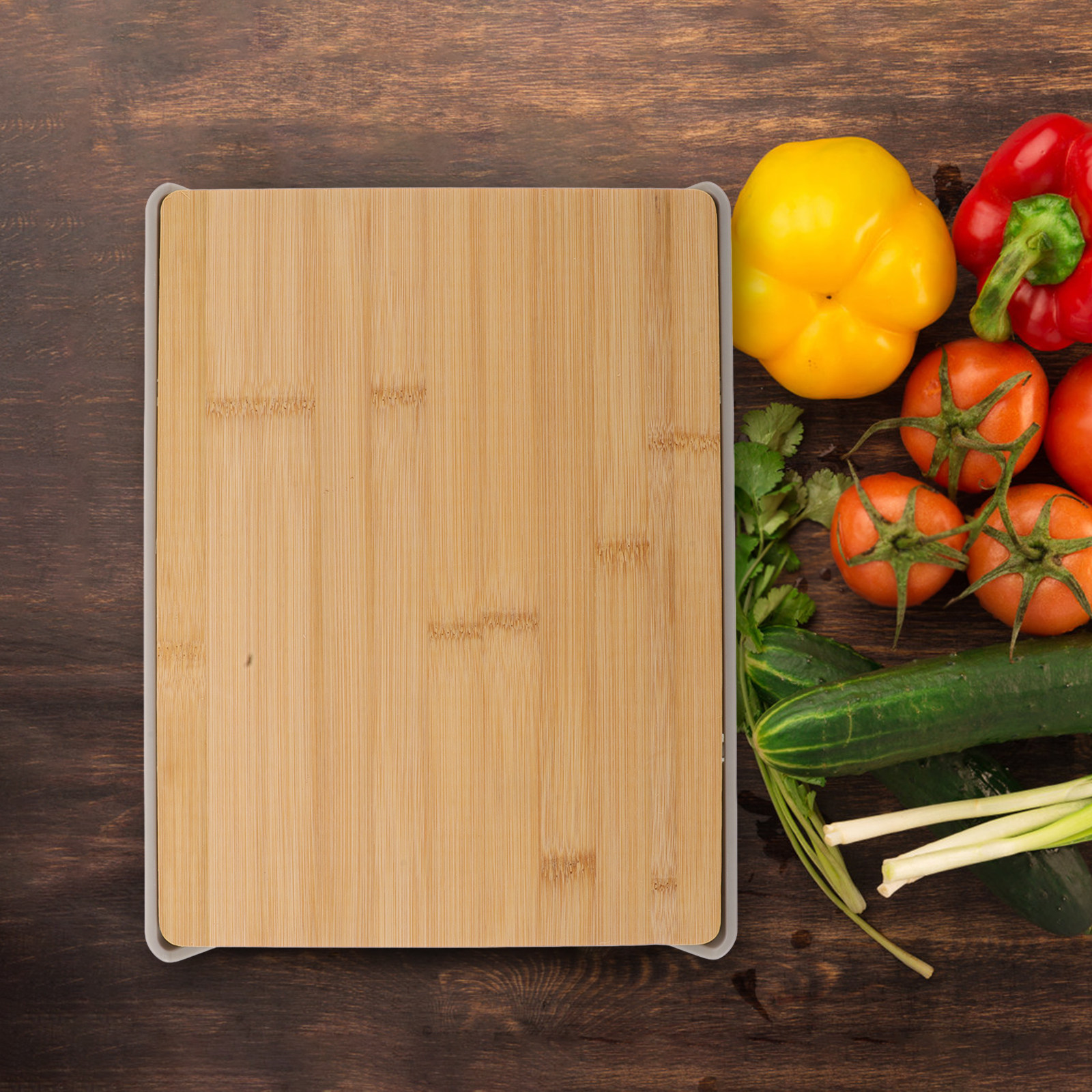 Bamboo Cutting Board with Pull - Food Storage Vegetables avis et prix