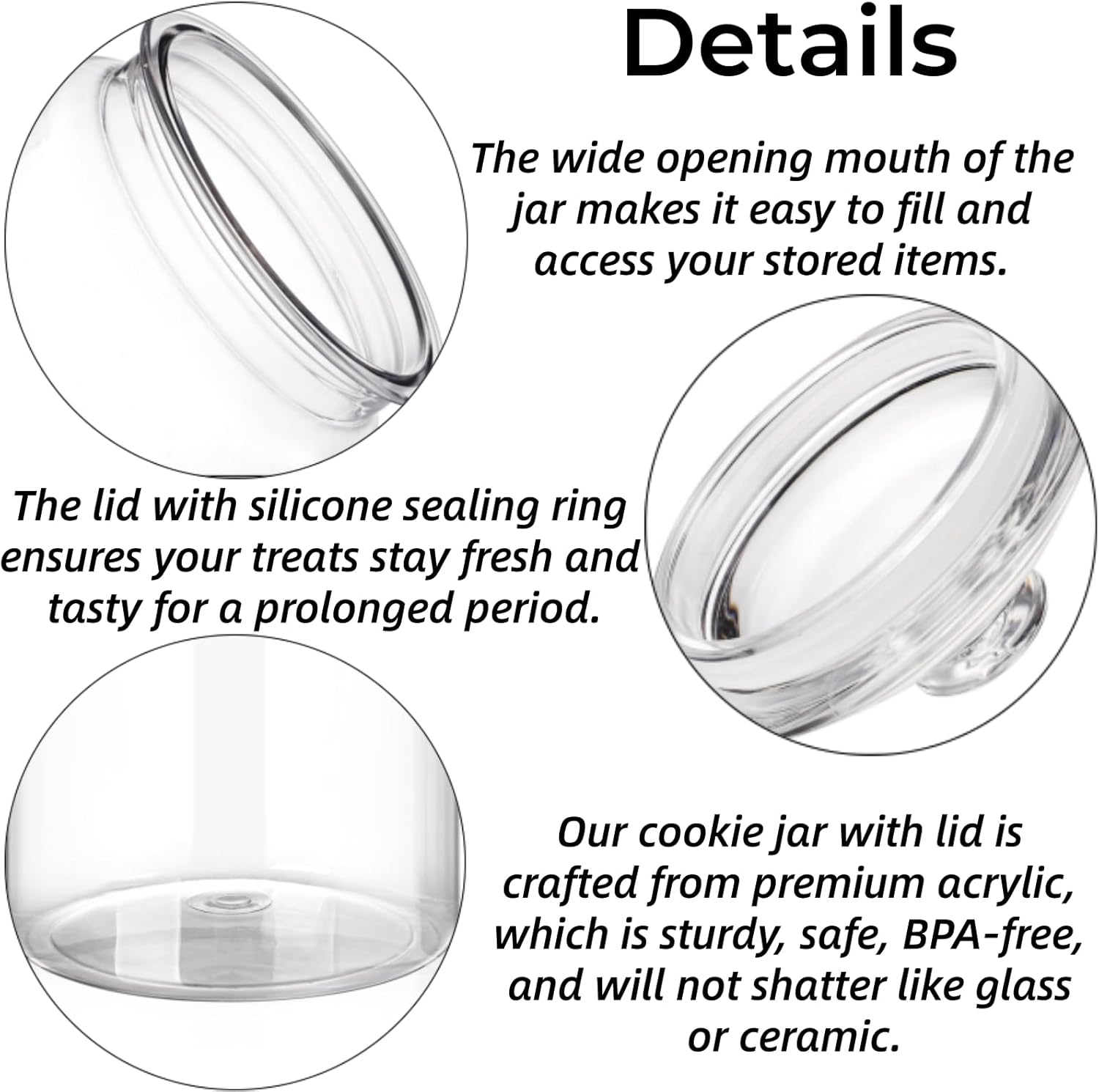 2 Pack 130 oz Large Cookie Jar - Food Storage Airtight avis et prix