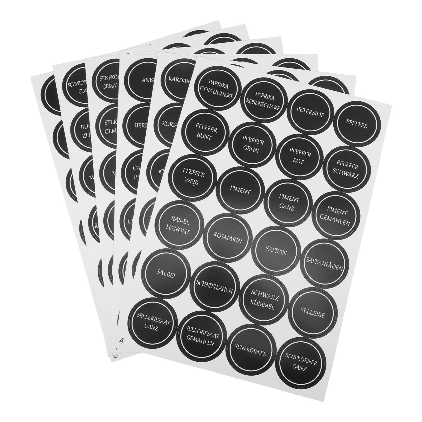 6 Sheets Round Spice Jar Label - Food Storage Label avis et prix