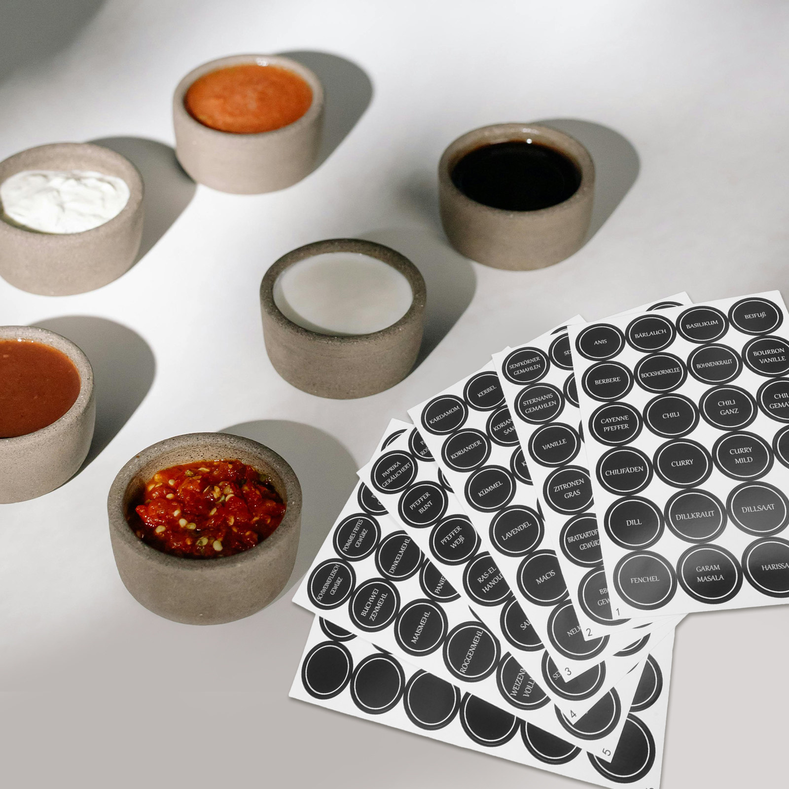 6 Sheets Round Spice Jar Label - Food Storage Label avis et prix