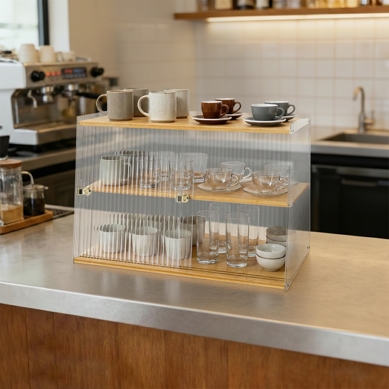 Cup Storage Rack, Bamboo Sideb - Food Storage In The Kitchen avis et prix