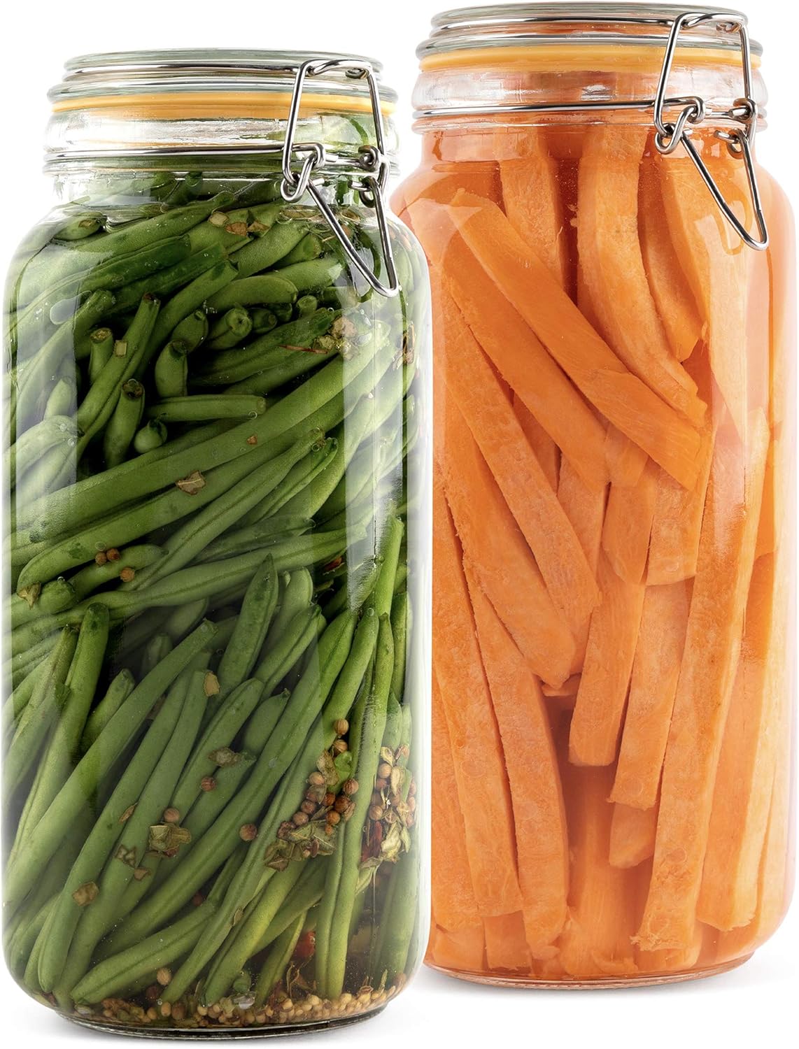Glass Jars with Lids 67 oz Foo - Food Storage Airtight avis et prix