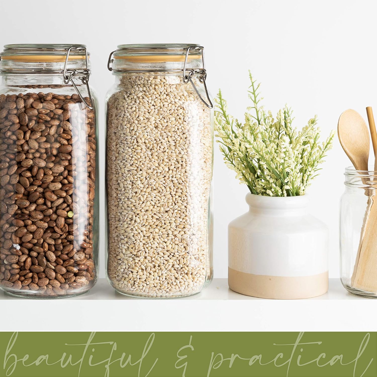 Glass Jars with Lids 67 oz Foo - Food Storage Airtight avis et prix