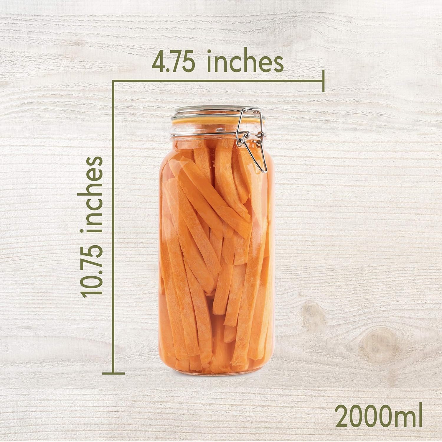 Glass Jars with Lids 67 oz Foo - Food Storage Airtight avis et prix