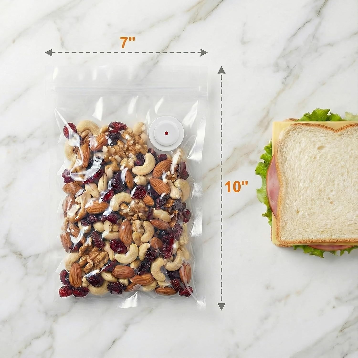 Reusable Vacuum Sealer Bags, 2 - Food Storage Zipper Bags avis et prix