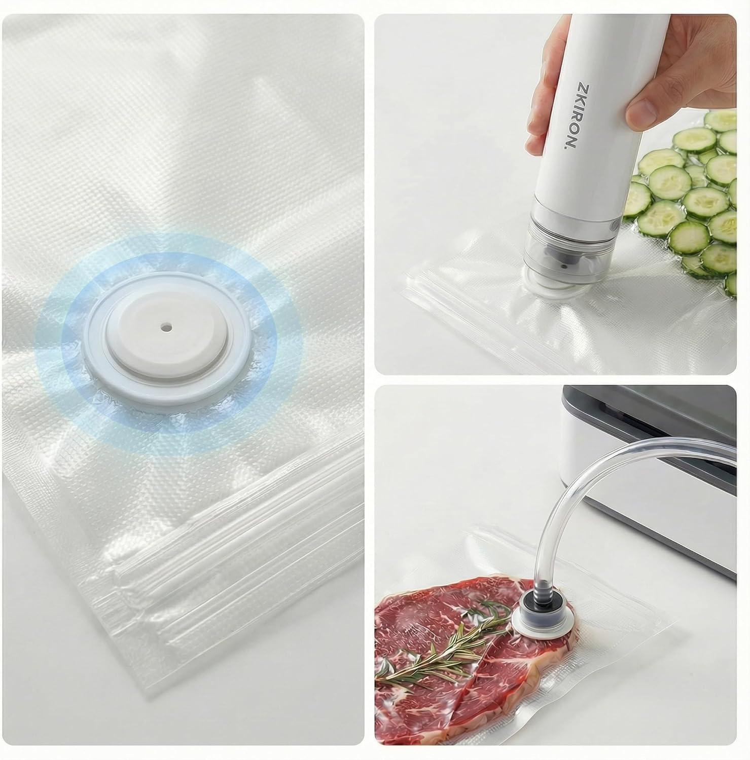 Reusable Vacuum Sealer Bags, 2 - Food Storage Zipper Bags avis et prix