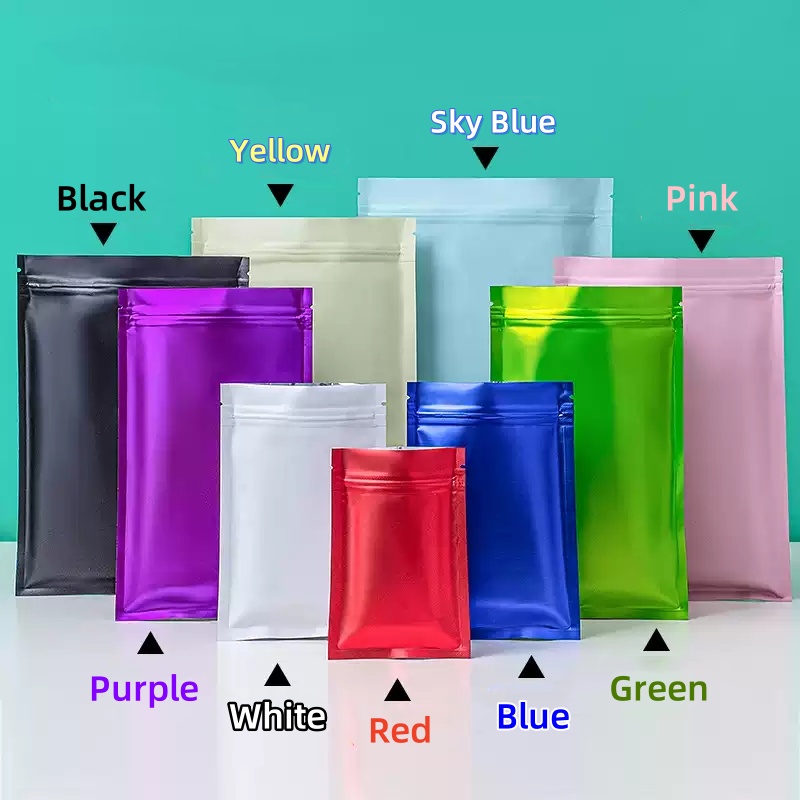 100 pcs Colorful Top Feed Foil - Food Storage Ziploc Bags avis et prix
