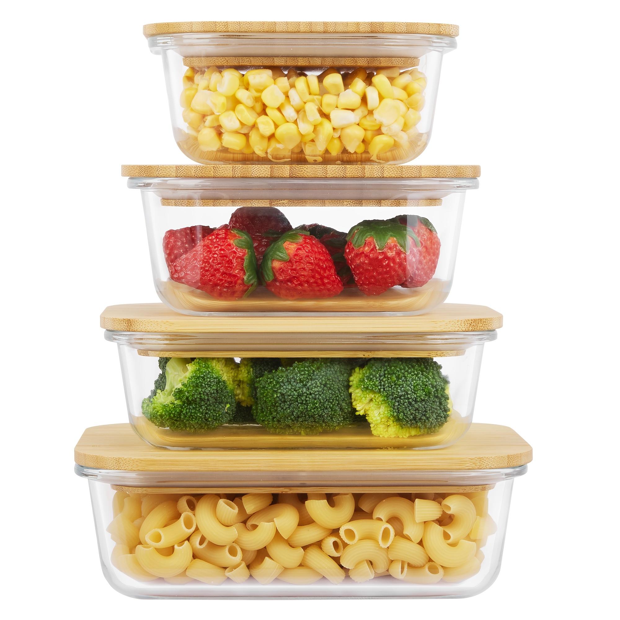 8pcs(4pcs Containers And 4pcs  - Food Storage Oven Safe avis et prix
