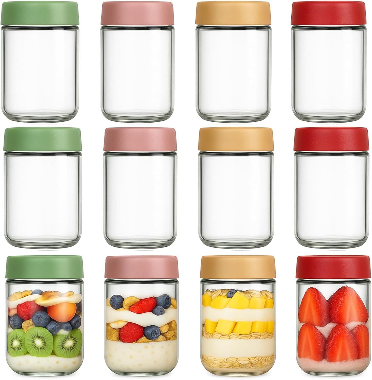 12 Pack Overnight Oats Contain - Food Storage Airtight avis et prix