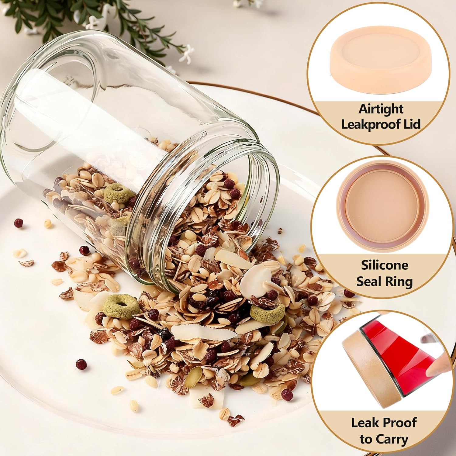 12 Pack Overnight Oats Contain - Food Storage Airtight avis et prix