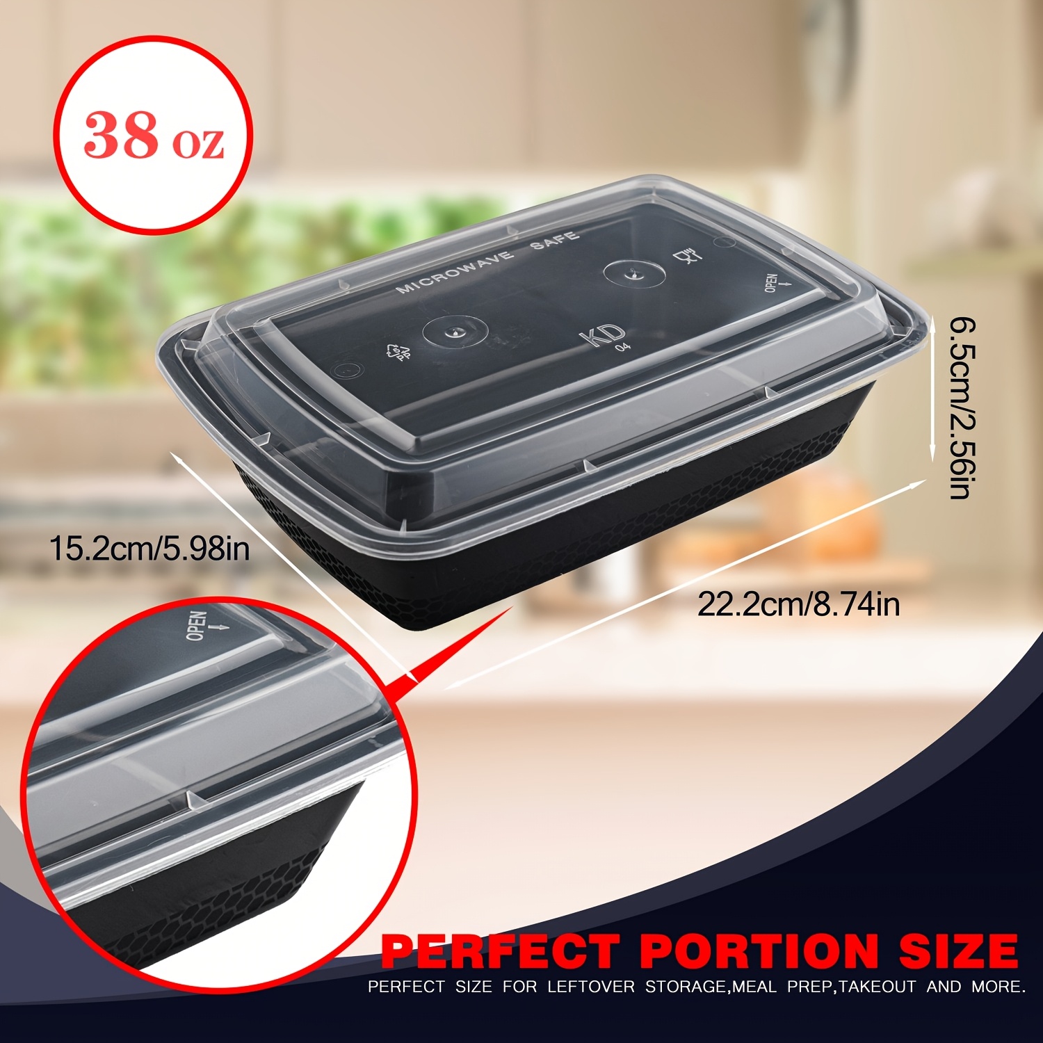 usBlack 100pcs (50 Containers  - Food Storage Box avis et prix