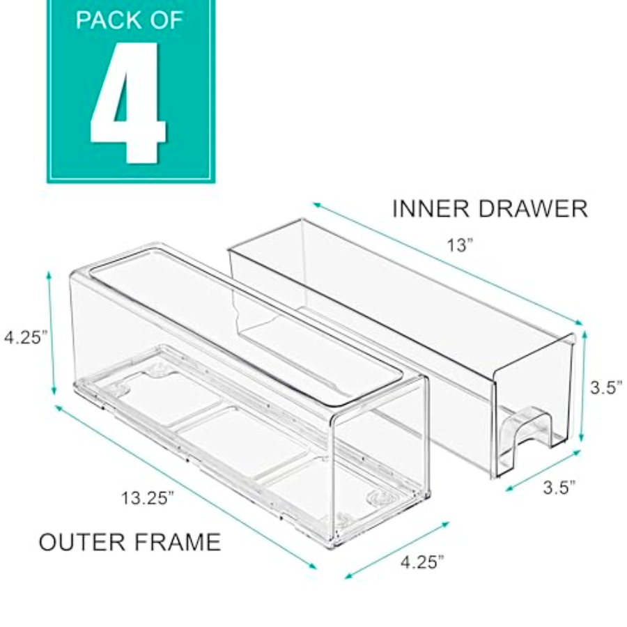 Small Clear Acrylic Storage Dr - Stackable Pantry Bin avis et prix