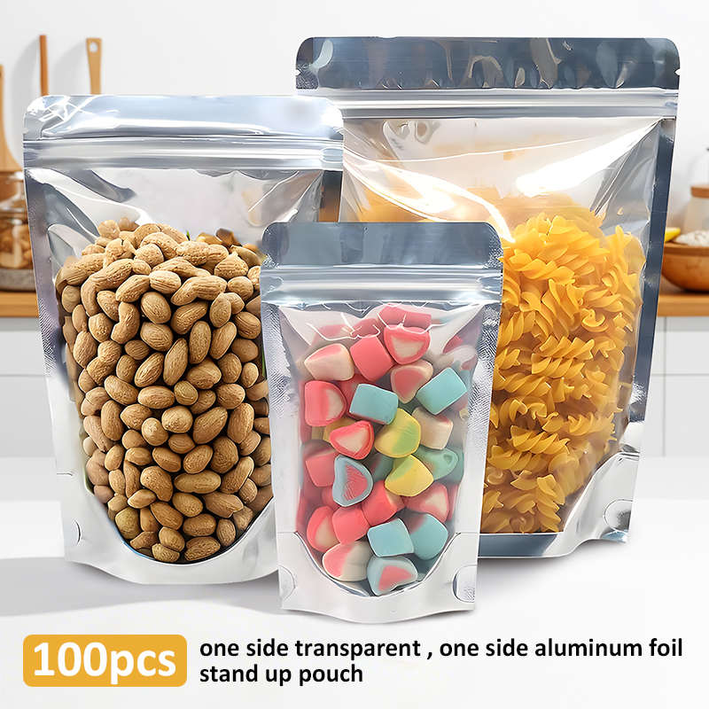 100pcs One Side Aluminum Foil  - Food Storage Ziploc Bags avis et prix