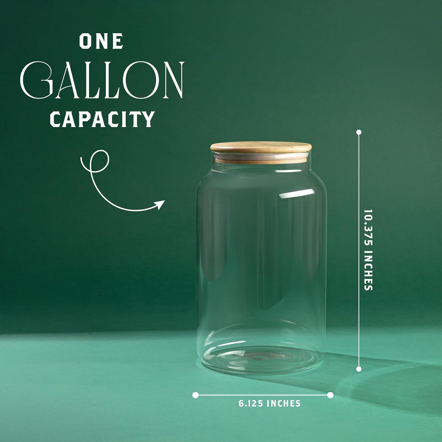 1 Gallon Glass Large Jar with  - Food Storage Airtight avis et prix