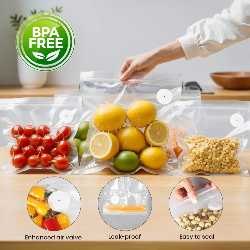 Upgraded Version vacuum food s - Food Storage Zipper Bags avis et prix