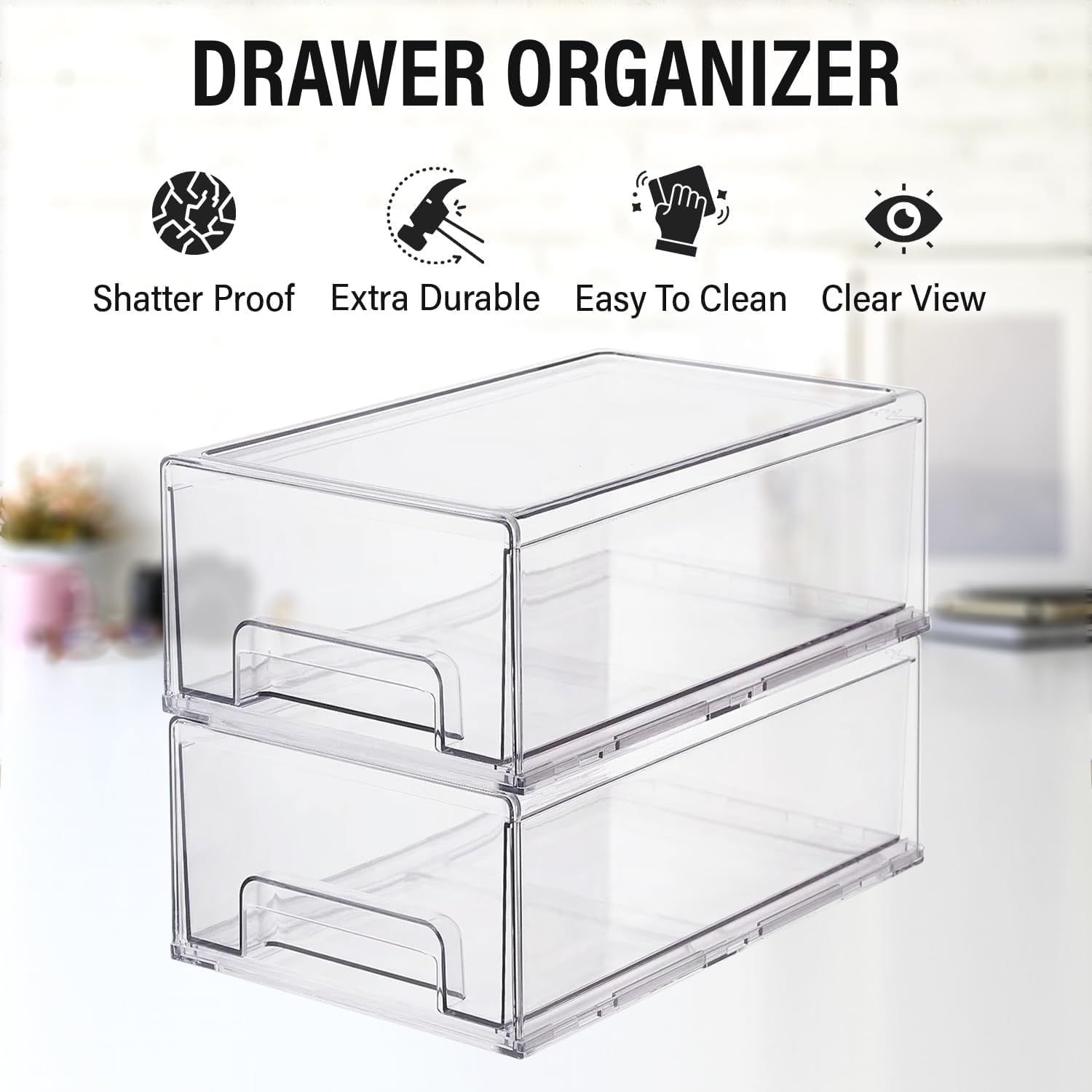 Clear Plastic Stackable Storag - Stackable Pantry Bin avis et prix