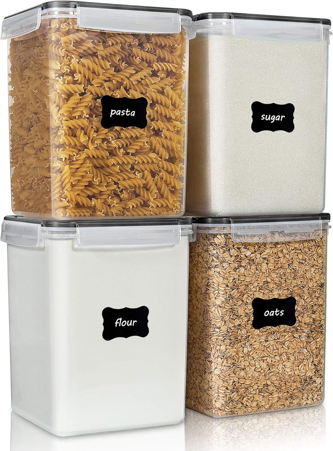 4 PCS Large Food Storage Conta - Food Storage Airtight avis et prix