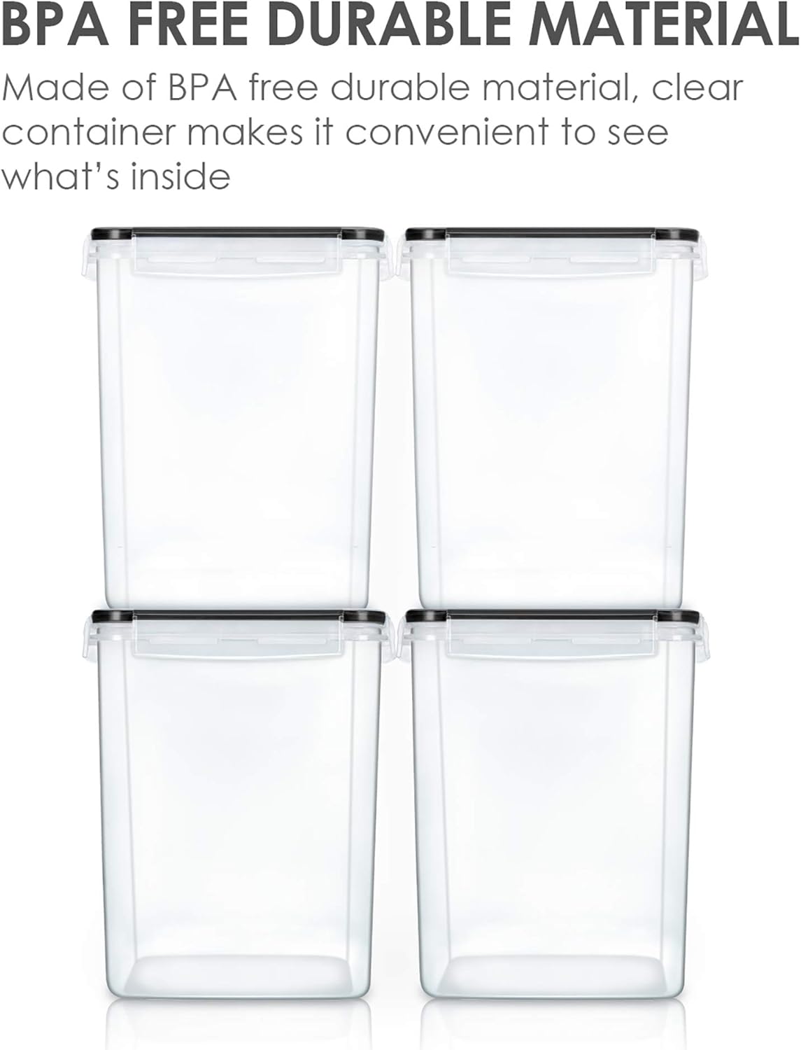 4 PCS Large Food Storage Conta - Food Storage Airtight avis et prix