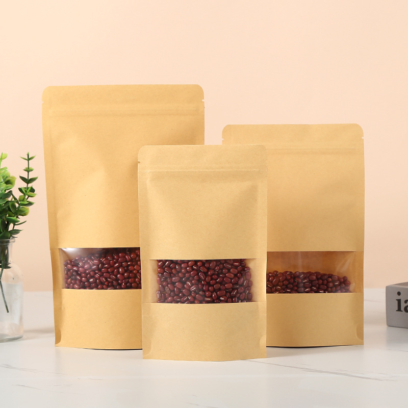 50/100pcs kraft paper zipper l - Food Storage Zipper Bags avis et prix