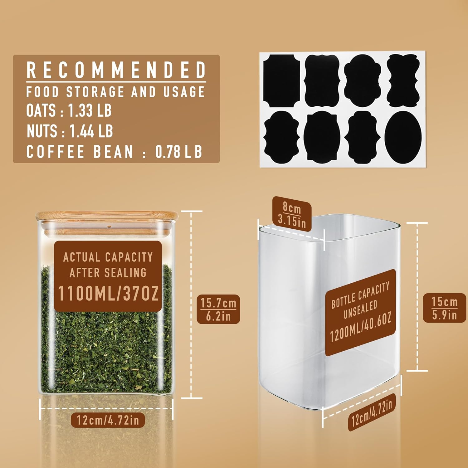 37oz Rectangle Airtight Glass  - Food Storage Airtight avis et prix