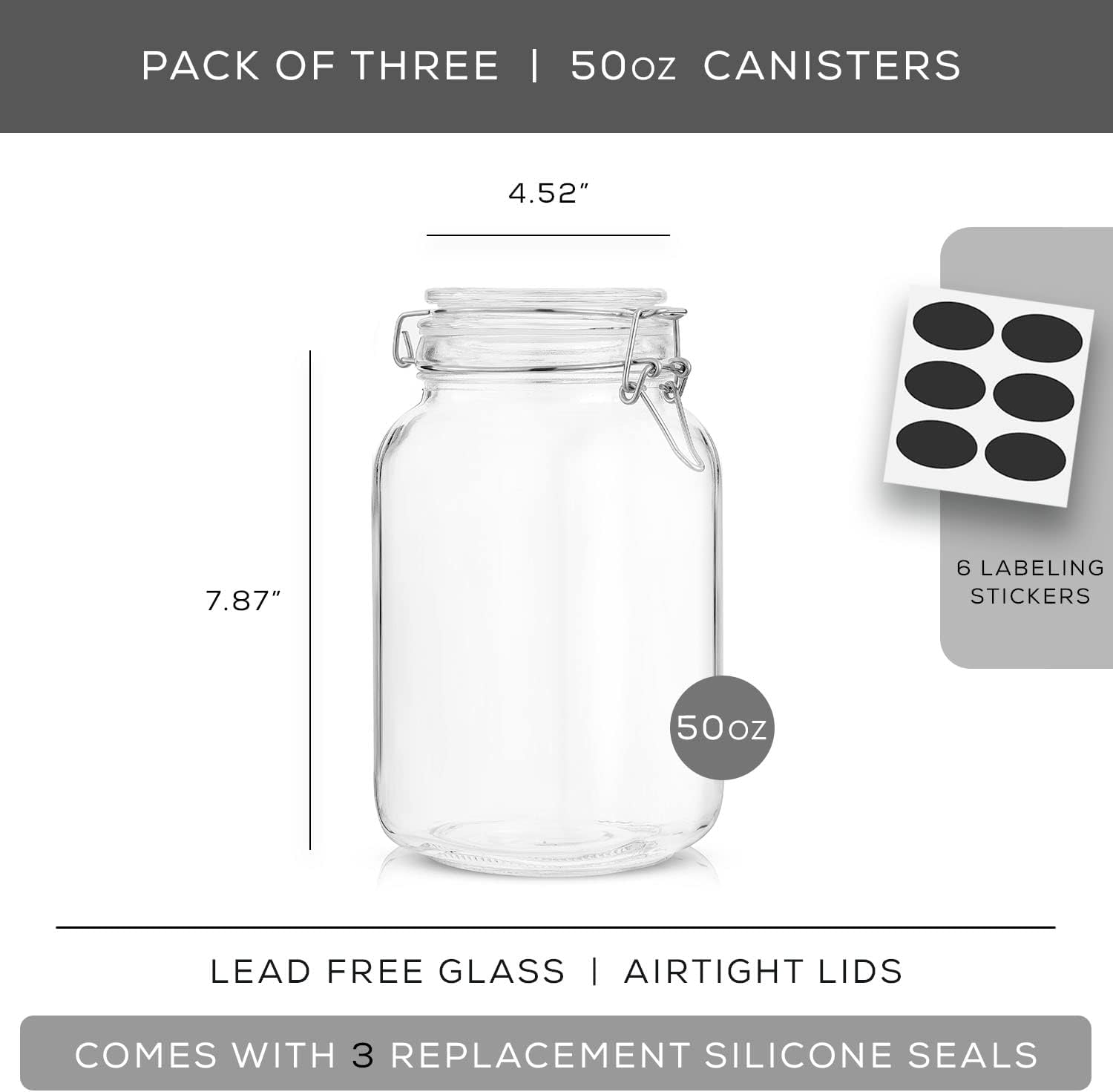 Airtight Glass Jars with Lids  - Food Storage Airtight avis et prix