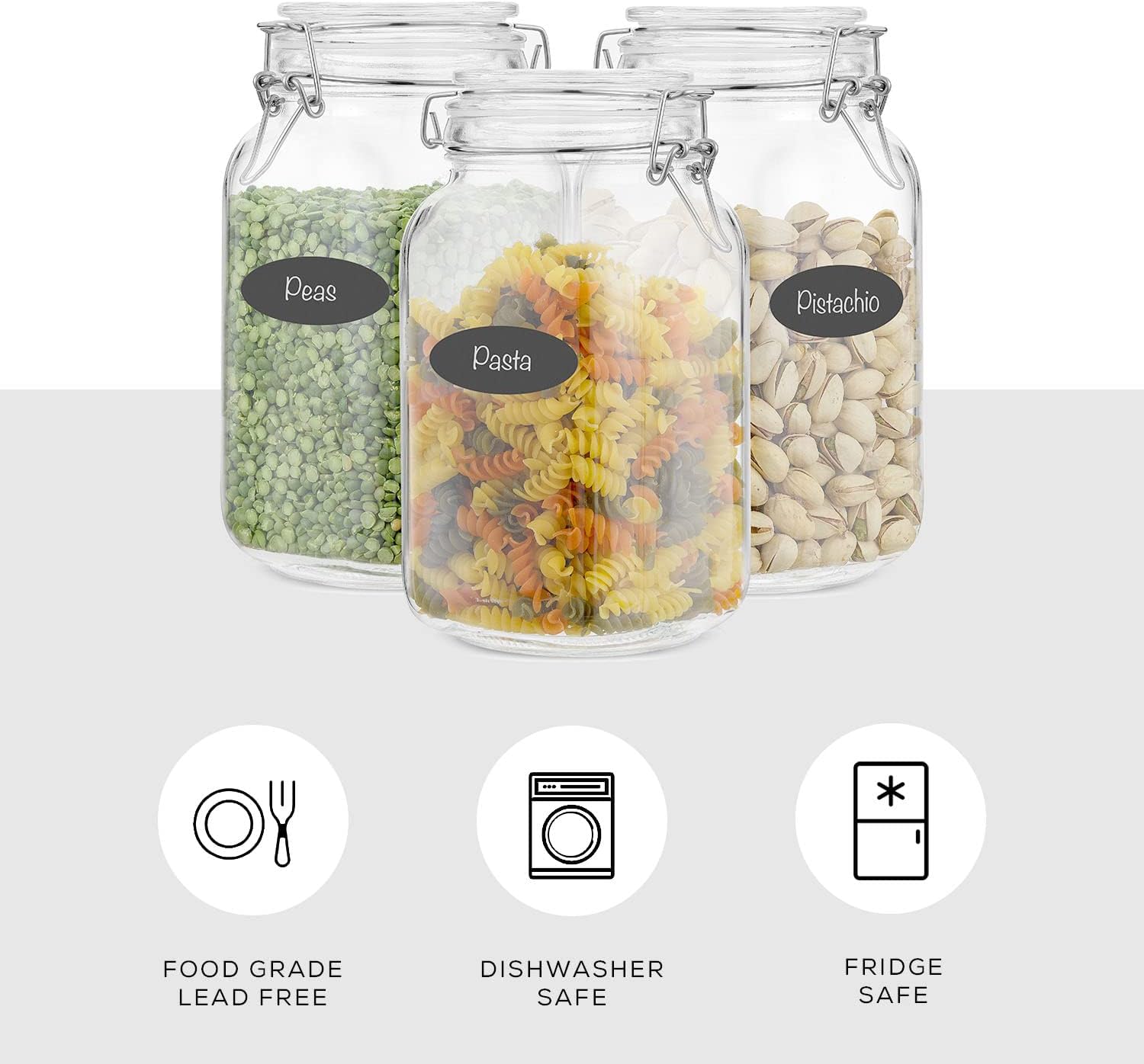 Airtight Glass Jars with Lids  - Food Storage Airtight avis et prix