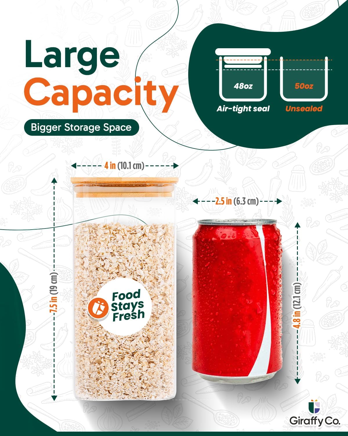 Glass Food Storage Jars with A - Food Storage Airtight avis et prix