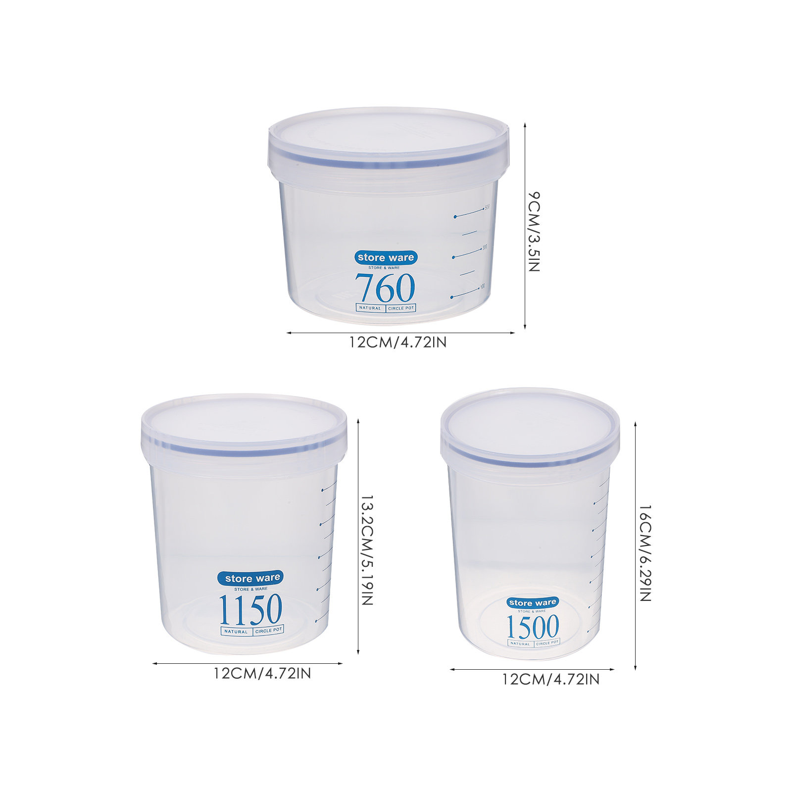 3Pcs Airtight Food Storage Jar - Food Storage Airtight avis et prix