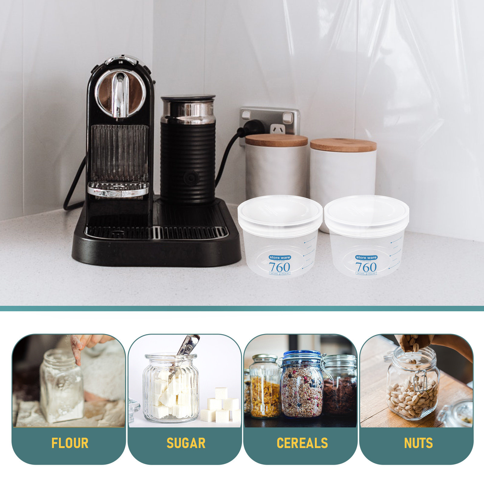 3Pcs Airtight Food Storage Jar - Food Storage Airtight avis et prix