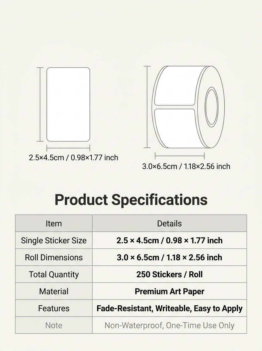250Pcs/Roll Name Storage Books - Food Storage Label avis et prix