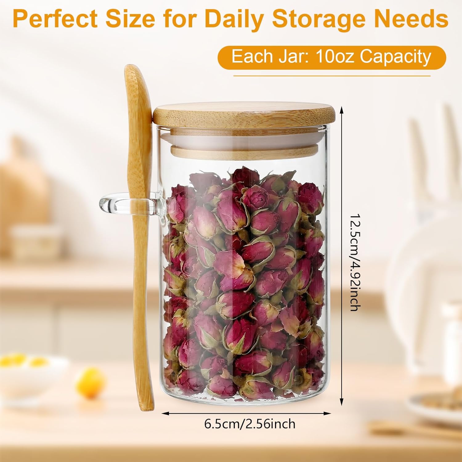 10 Pack Glass Jars with Bamboo - Food Storage Airtight avis et prix