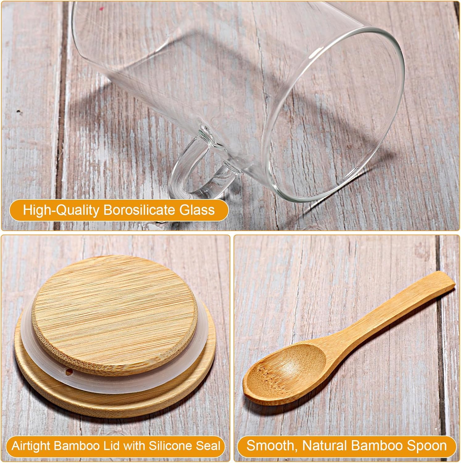10 Pack Glass Jars with Bamboo - Food Storage Airtight avis et prix