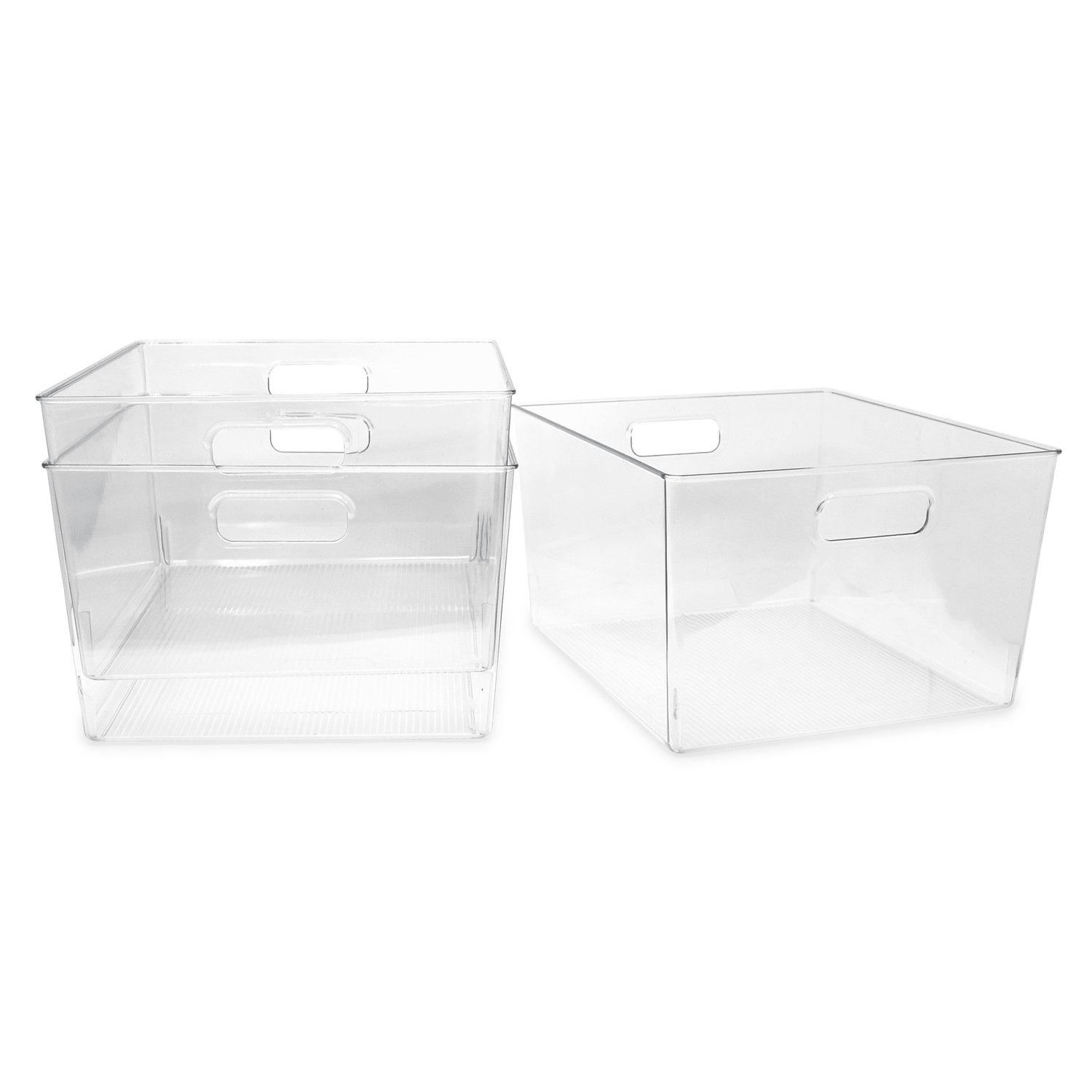 Stackable Plastic Bins with Ha - Stackable Pantry Bin avis et prix
