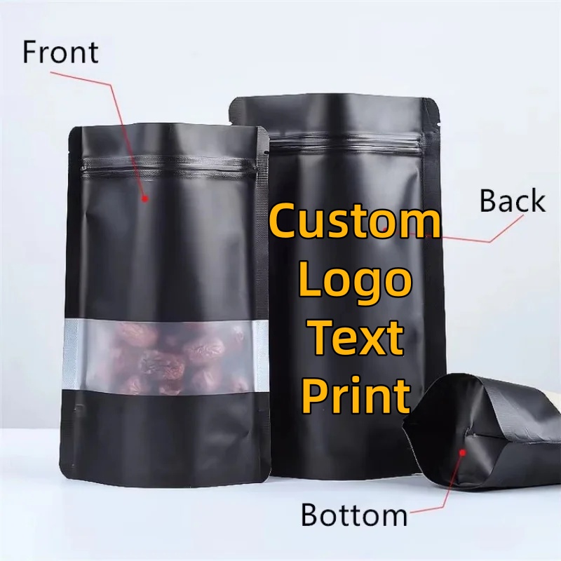 100PCS Stand-up Matte Black Al - Food Storage Ziploc Bags avis et prix