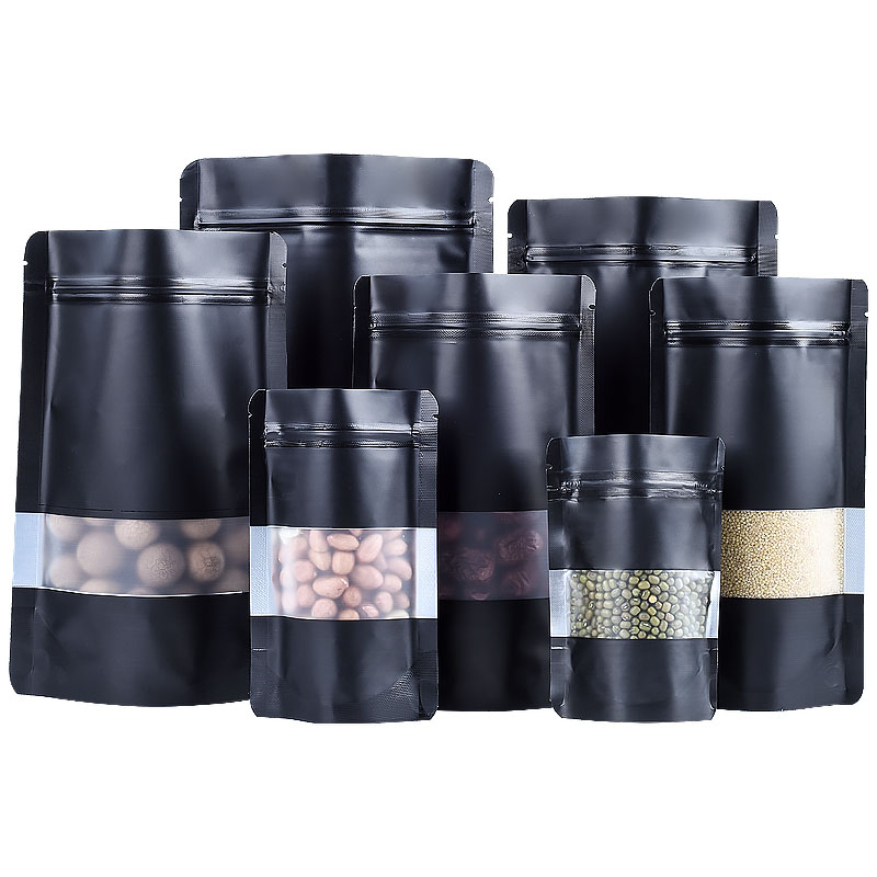 100PCS Stand-up Matte Black Al - Food Storage Ziploc Bags avis et prix