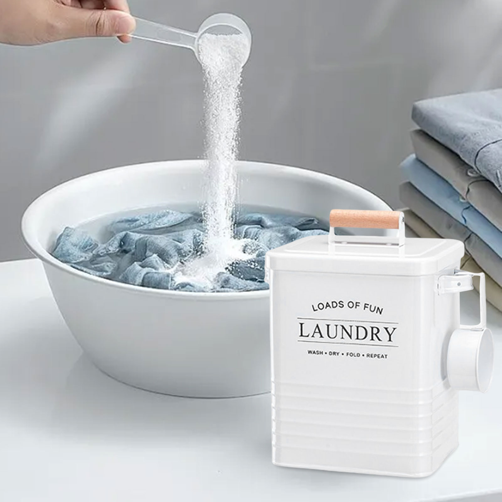 6L Laundry Powder Storage Bin  - Food Storage Kitchen Cabinet avis et prix