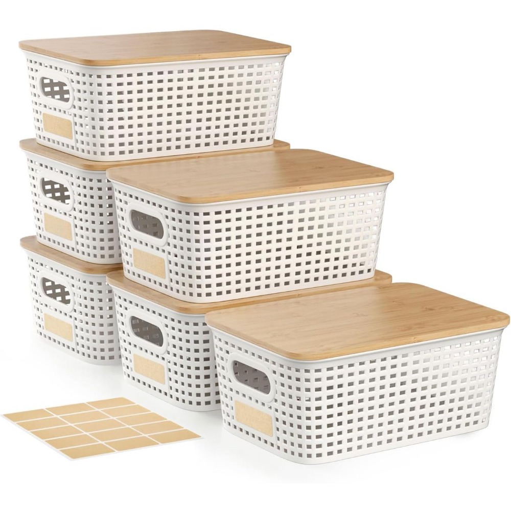 Set of Six Stackable Plastic S - Stackable Pantry Bin avis et prix